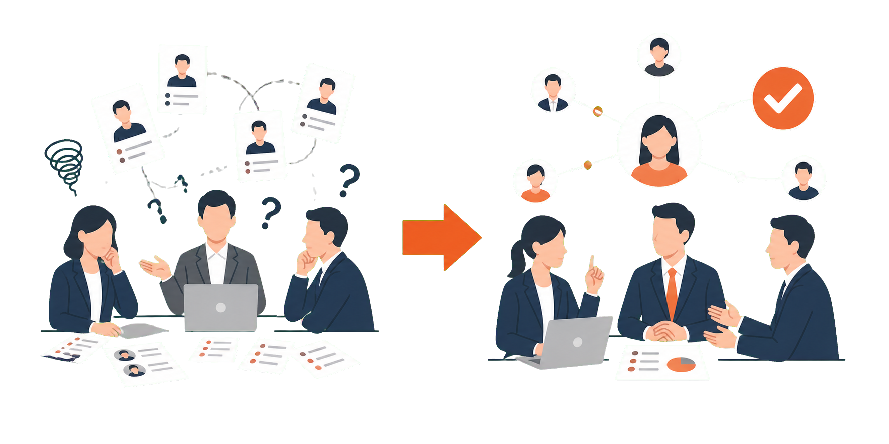 採用課題が整理され改善していく様子